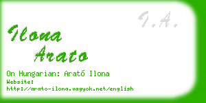 ilona arato business card