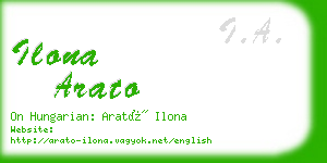 ilona arato business card